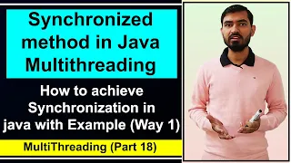 Synchronized method in Java Multithreading Synchronization in Java by Deepak Part 2 Hindi
