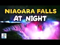 12 HOURS of Niagara Falls at Night Breathtaking Nature Scenery Waterfall Sounds No Music