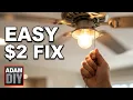 Ceiling Fan Pull Switch Repair - How to repair fan with single light fixture