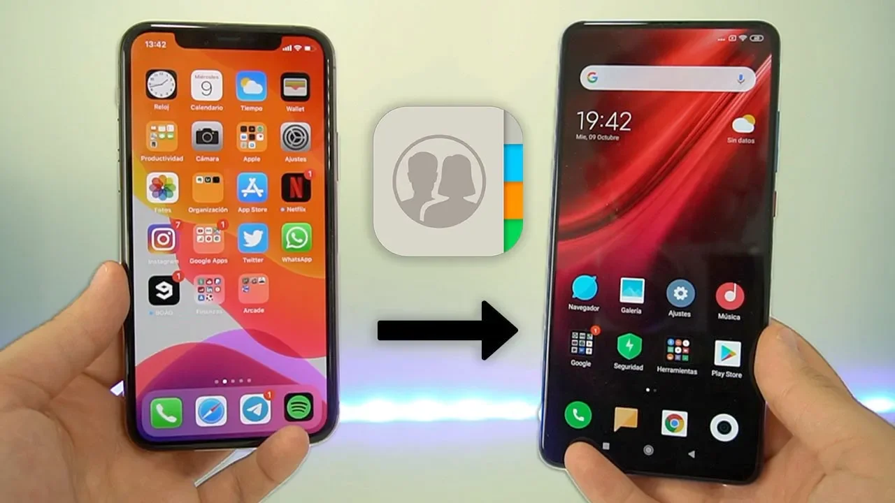 COMO PASAR CONTACTOS DE ANDROID A IPHONE / ANDROID A IOS / ANDROID VS APPLE