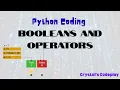 Python Programming Tutorial - Booleans and Operators