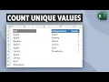 How to Count Unique Text Values or Numbers in Excel - Count Unique Values in a range