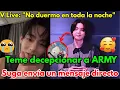 Download Lagu V LIVE REVELA POR QUÉ NO DUERME Y PREOCUPA A ARMY😭SUGA ENVÍA UN MENSAJE EMOTIVO AL CENTRO DE TERAPIA