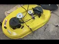 How to Remove a 42in Mower Deck on a John Deere Lawn Mower Tractor 100 Series LA D E D125