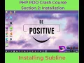 Installing Subline PHP PDO Crash Course Tech Edu XYZ