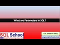 What is the use of Parameters in SQL Parameters in SQL Server