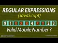 31 - Regular Expressions in JavaScript Part