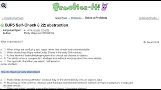 Java Practice It Self-Check 8 22 abstraction constructors Point