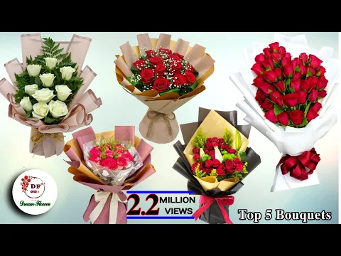 Download MP3 Top 5 Best Flower Bouquet | Flower Bouquet | Flower Wrapping Techniques | Flower Arrangement