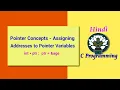 1 HINDI Pointer Concepts - Assigning Addresses to Pointer Variables