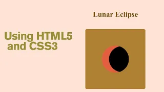 Lunar Eclipse Animation Using HTML CSS Beginner Web Project