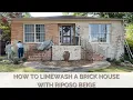 How to Limewash Exterior Brick House with Riposo Beige