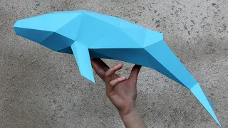 Papercraft whale - printable DIY template