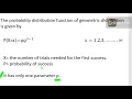 Lecture 40 Geometric Distribution and examples