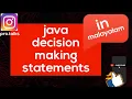 Decision making statements if if-else if-else ladder switch in Java