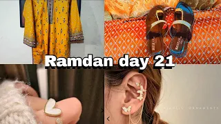 Ramdan day 21|Eid shopping haul|with links|shoes clothes||Glowup with Aymen #vlog