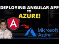 Deploying Angular App To Azure THE EASY WAY Host Angular App On Azure 2022 Tutorial