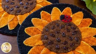 How to Make Sunflower Wooly Mug Rugs A Shabby Fabrics Sewing Tutorial