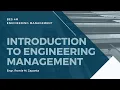 Introduction To Engineering Management BES 4 M - Lecture 1