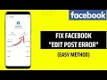 How To Fix Edit Facebook Post Error