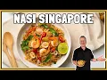 Hoe maak je Nasi Singapore (kerrie rijst -afhaalchinees versie- recept)