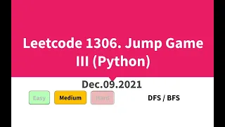 Leetcode 1306 Jump Game III Python