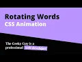 CSS3 Rotating Words Animation CSS Text Animation