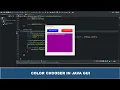 Java GUI Tutorial - Color Chooser In Java GUI Using JColorChooser Class