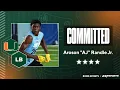 WATCH 4-star LB Aroson AJ Randle Jr Commits to Miami Hurricanes Live Commitment