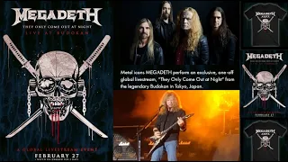 Megadeth Announce Livestream Concert At Budokan Arena In Tokyo Japan Feb 27th 