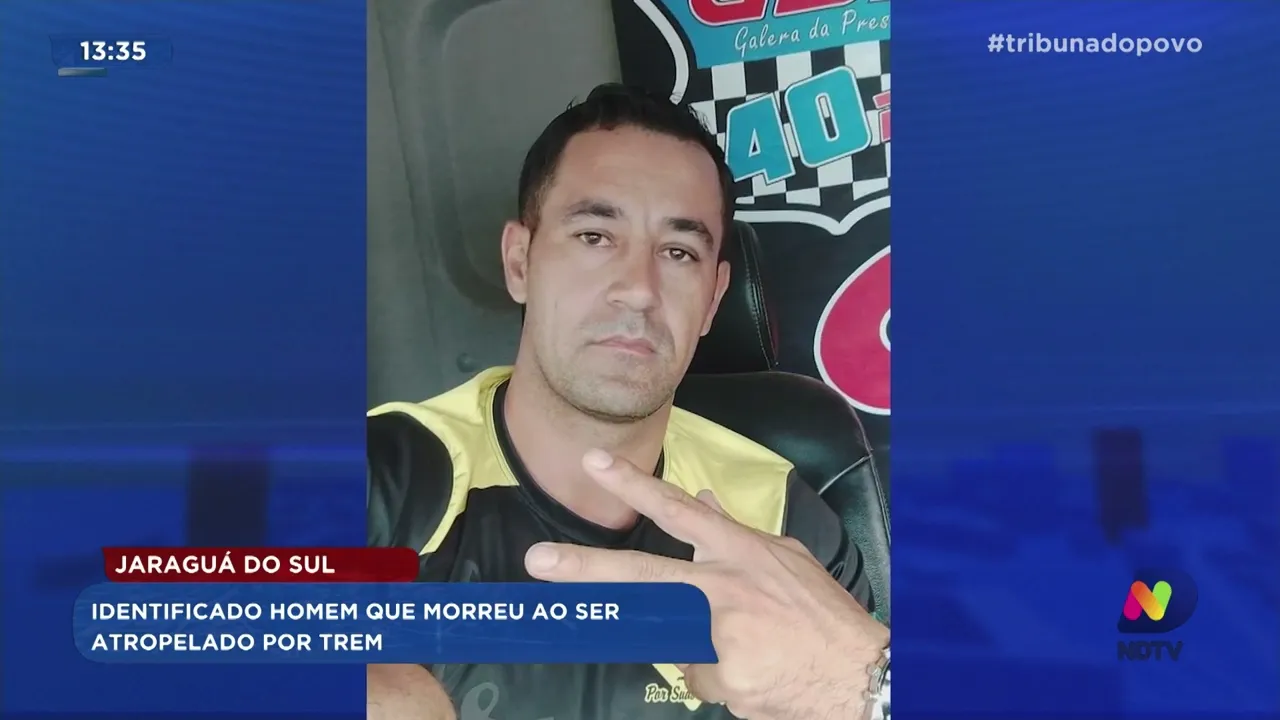 Jaraguá do Sul: identificado homem que morreu ao ser atropelado por trem