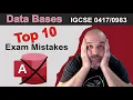 Top 10 Exam Mistakes in Databases IGCSE