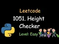 Leetcode 1051 Height Checker Easy