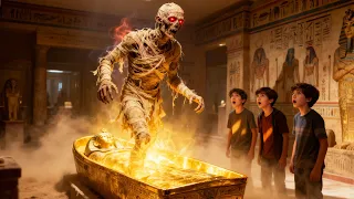 اولاد بيصحوا مومياء فرعونية في المتحف المصري 