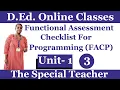 Functional Assessment Checklist for Programming FACP By Manali Garg - The Special Teacher