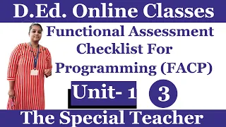 Functional Assessment Checklist for Programming FACP By Manali Garg - The Special Teacher
