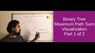 Binary Tree Maximum Path Sum Part 1 of 2 Leetcode 124 Hard Visualization Phani Thaticharla