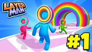 Layer Man 3D: Run & Collect - Gameplay Walkthrough Part 1 Tutorial NEW Mobile Game (Android,ios)