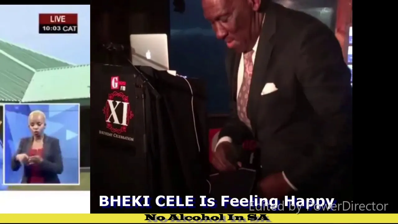 Watch Bheki Cele celebrating dancing for SA with no Alcohol.