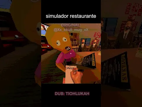 simulador de restaurante - Xx_skull_mug_xX FANDUB EN ESPAÑOL #shorts #comedy #memes #funny #eating
