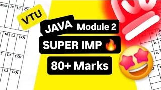 OOPS with JAVA MODULE 2 SUPER IMPORTANT BCS306A MODEL PAPER SOLUTIONS PASSING PACKAGE
