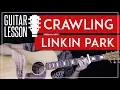 Crawling Guitar Tutorial - Linkin Park Guitar Lesson Easy Chords Lead Guitar Cover