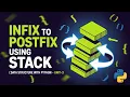 Infix to Postfix Conversion using STACK Data Structure With Python Unit-3 Most IMP