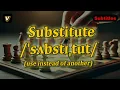 v Substitute meaning use instead of another with 5 examples