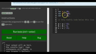 Compound Assignment With Augmented Division freeCodeCamp Basic Javascript