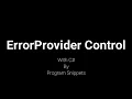 Error Provider Control With C