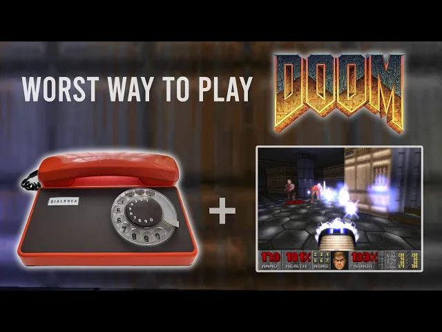 DOOM played on rotary phone | Dialrhea - revolutionary shitty machine!