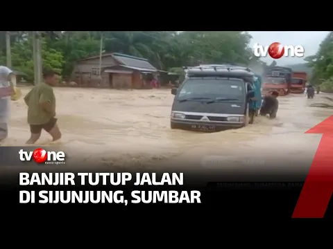 Imbas Curah Hujan Tinggi, Jalan Lintas Sumatera Terendam Banjir