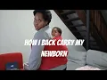 How I put my newborn on my back African Style