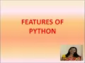 Features of Python programming language